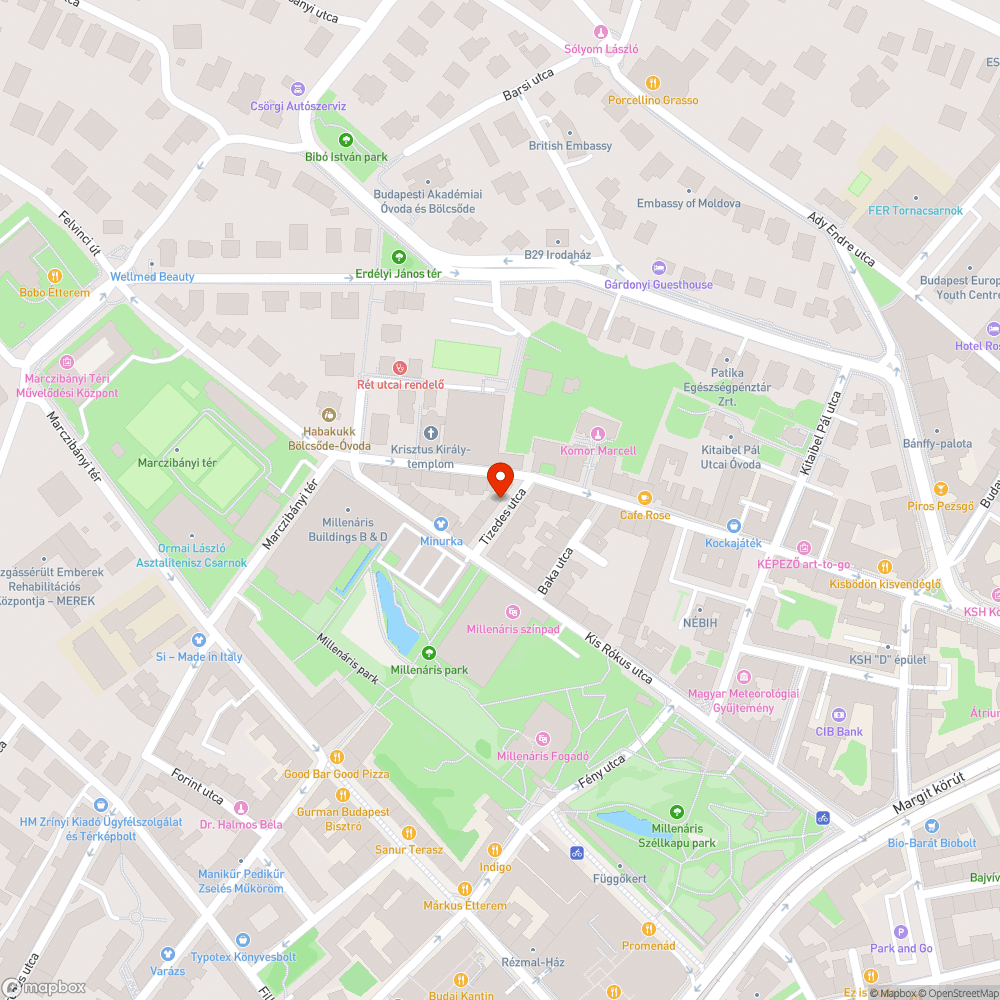 veszélyes kátyú a Tizedes utcában bejelentés helye