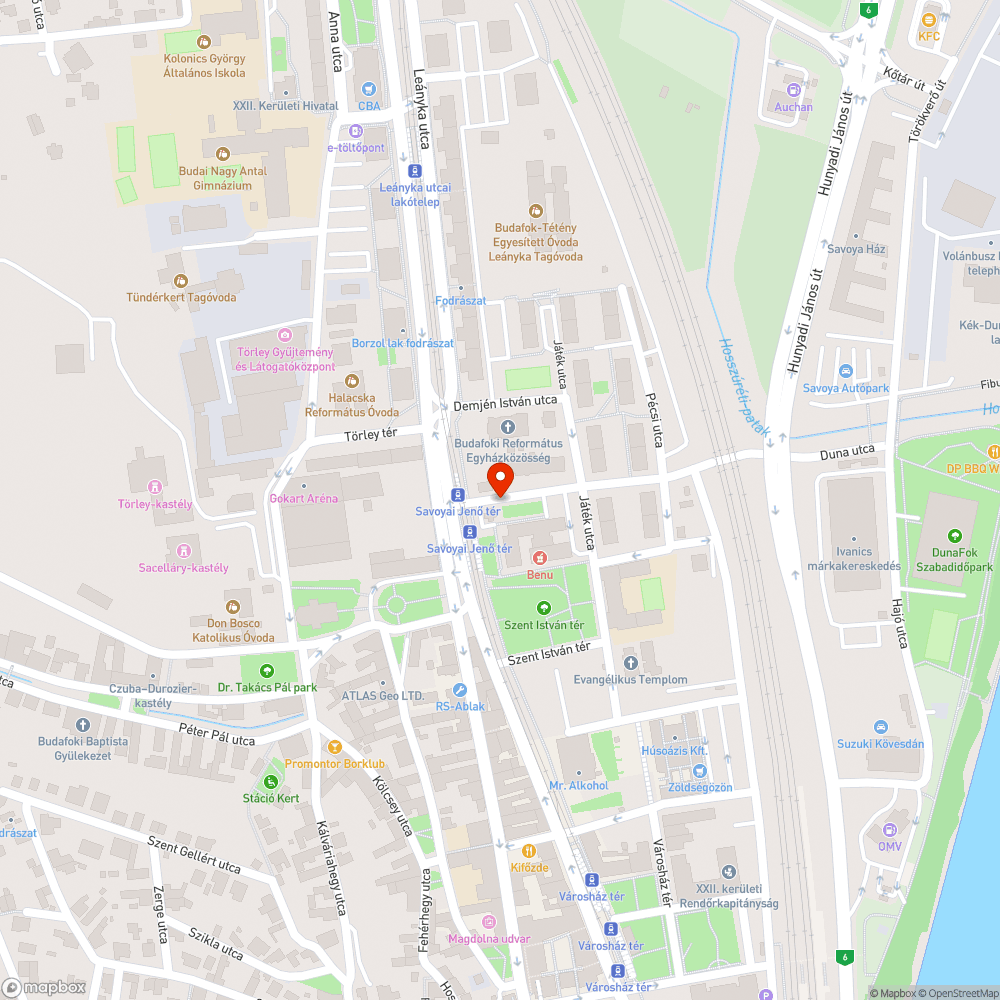 Duna tábla bejelentés helye