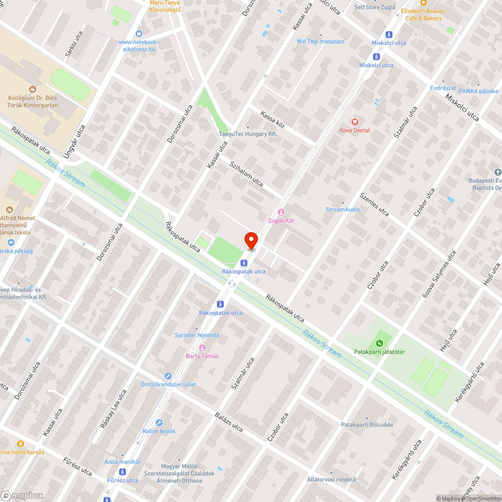 Feltört járda bejelentés helye