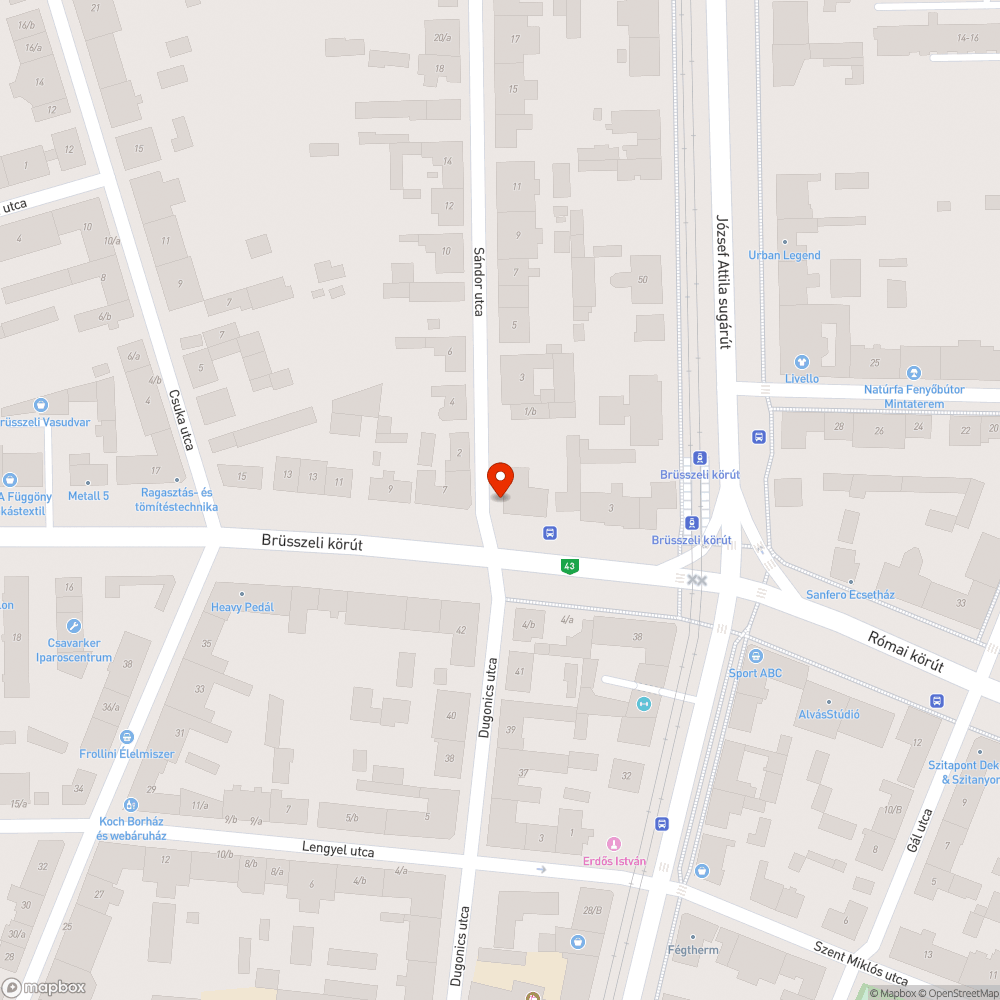 Autógumi a zöldsávban - Sándor utca és Brüsszeli krt sarka bejelentés helye