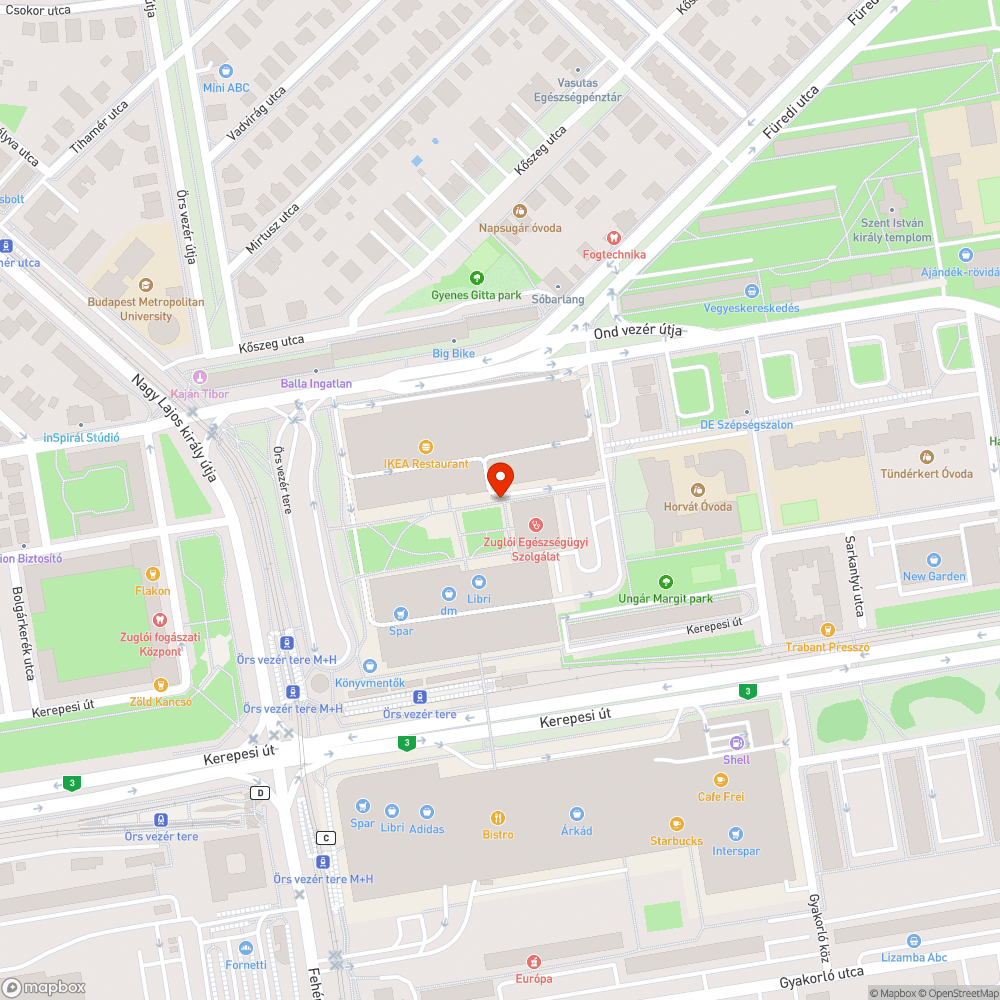 Kiégett lámpa bejelentés helye