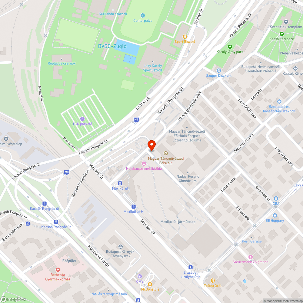 Parkoló? bejelentés helye