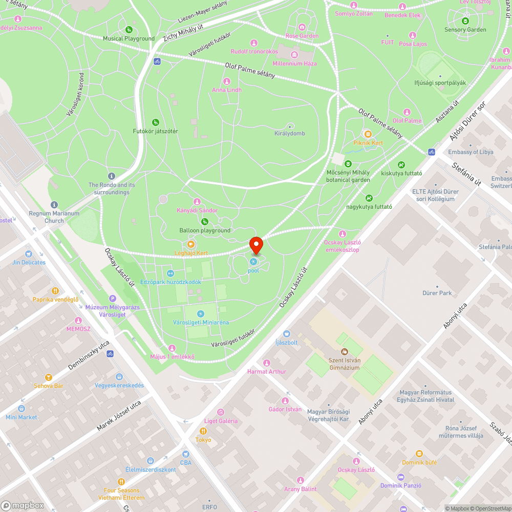 Városligeti lámpák nem üzemelnek bejelentés helye