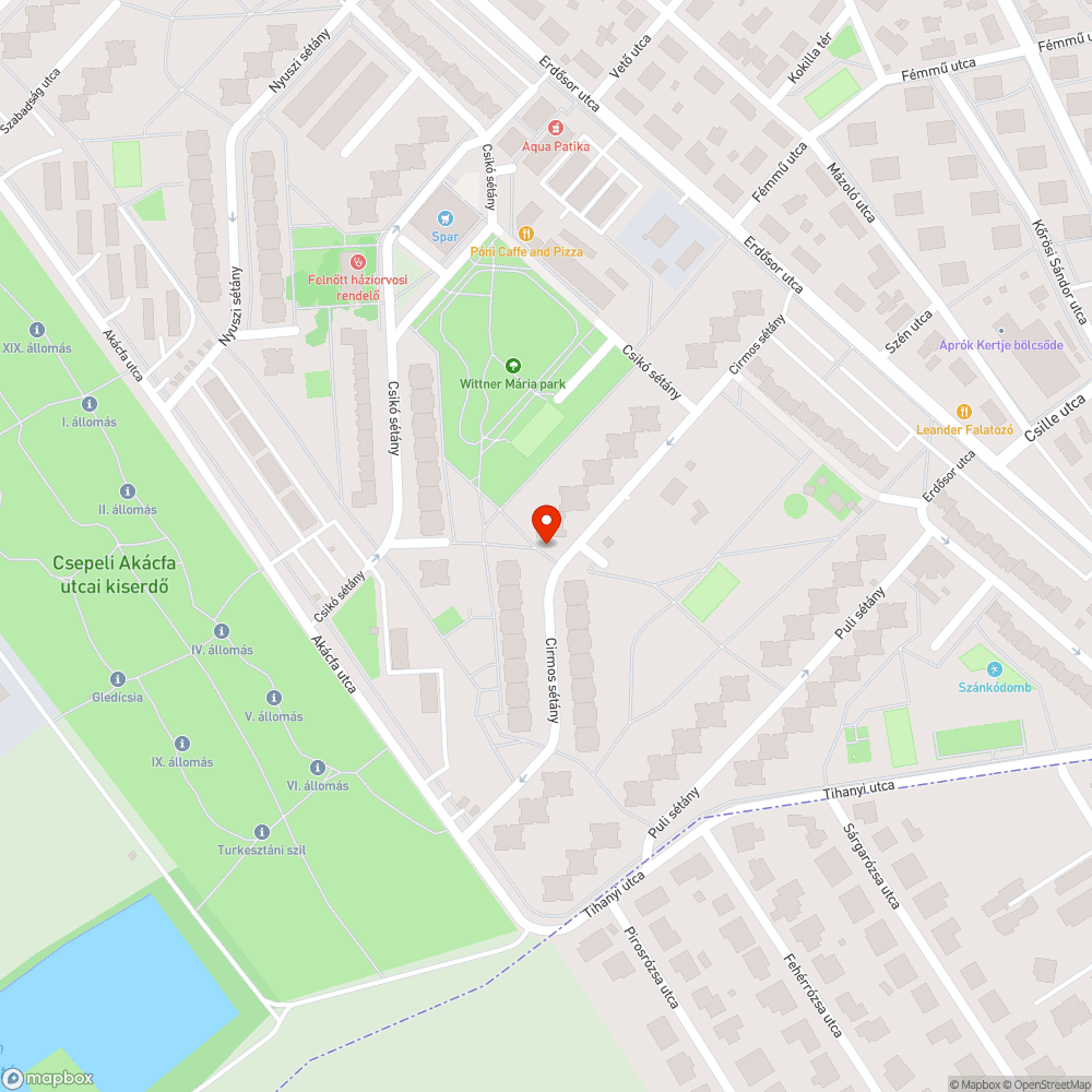 Betontömb bejelentés helye