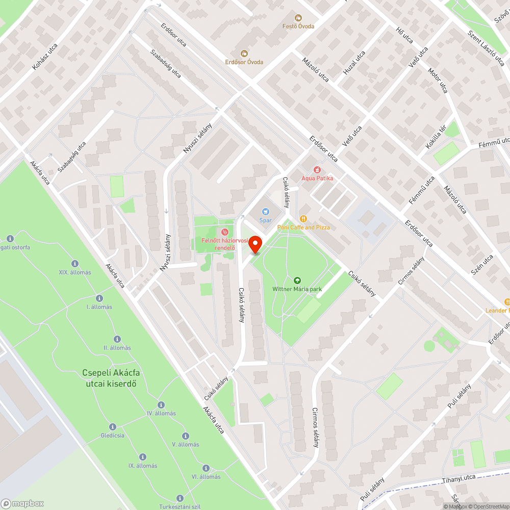 Betontömb bejelentés helye