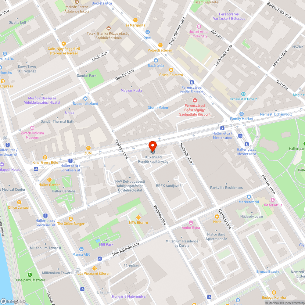 Megsüllyedt fedél a parkolóban bejelentés helye