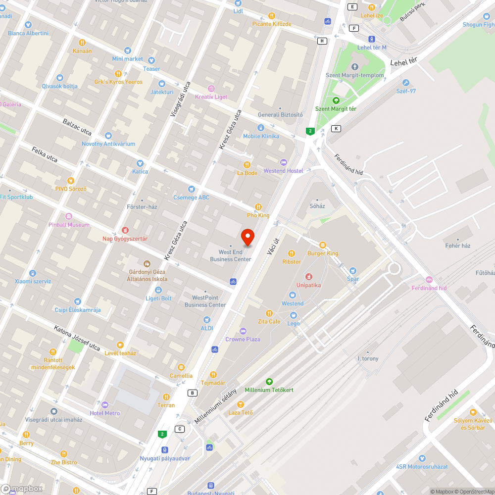 Jelöletlenül felbontott járda a Váci úton bejelentés helye