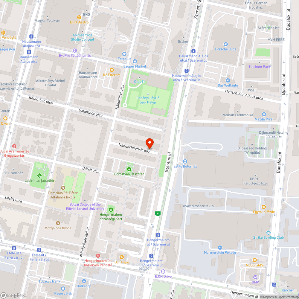 kátyú a Nándorfejérvár közben bejelentés helye