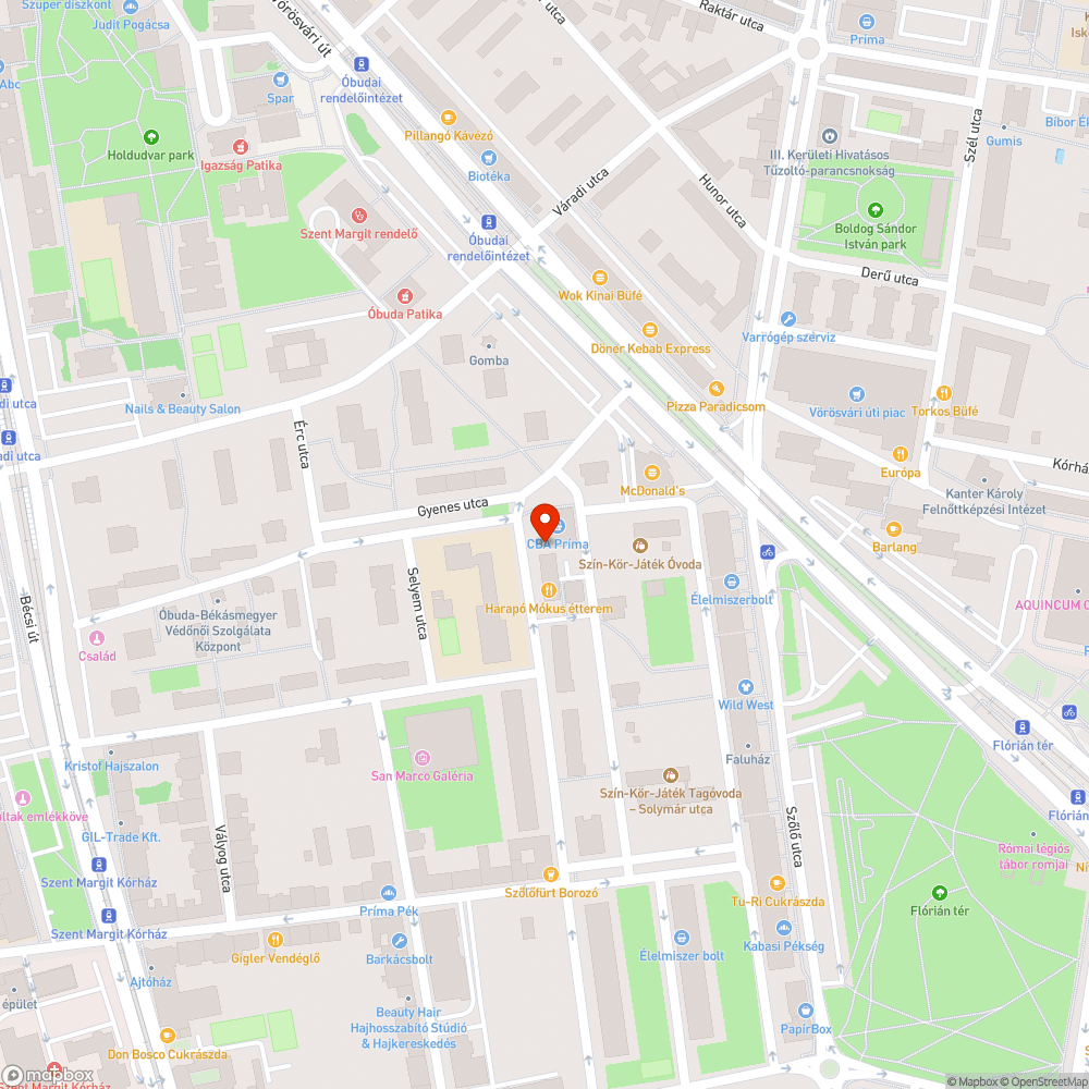 Felbontott járda bejelentés helye