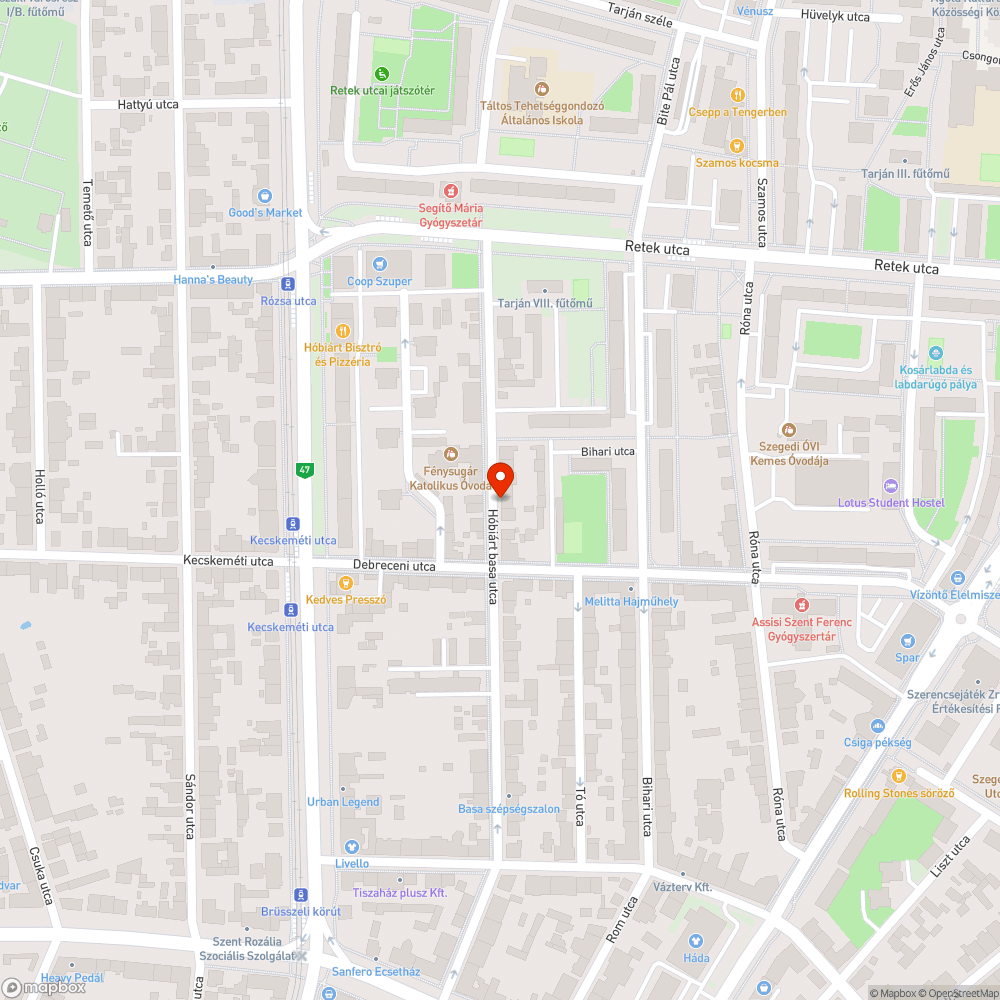 Kivágott fa - Hóbiárt basa utca bejelentés helye