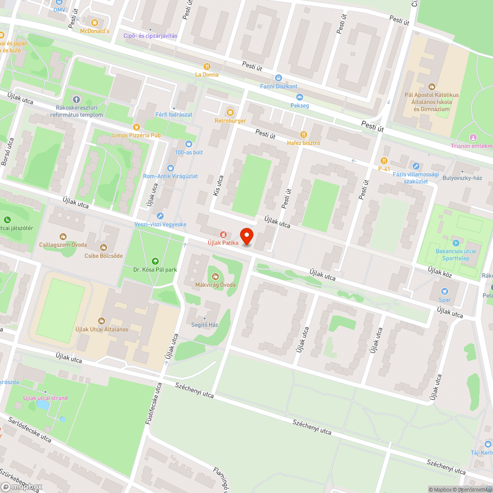 Megdőlt és alacsony bejelentés helye