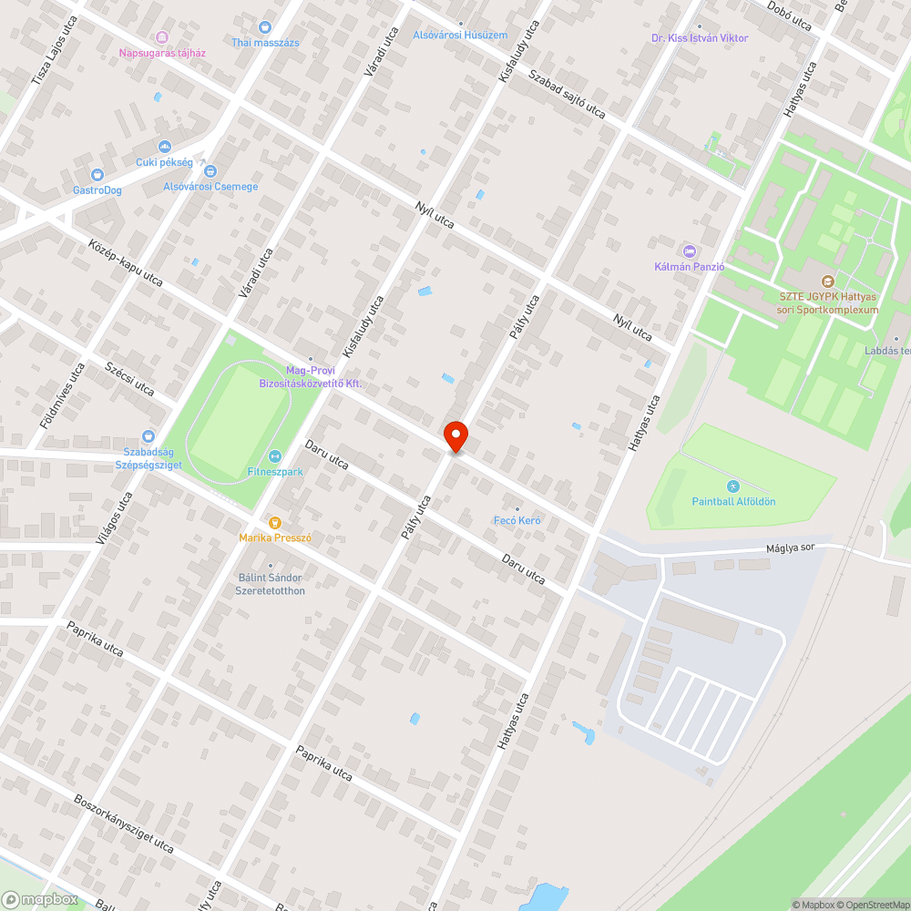 Elhagyott autó bejelentés helye