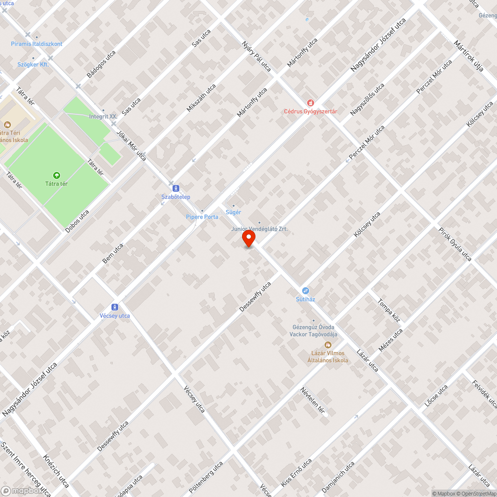 Kátyú bejelentés helye