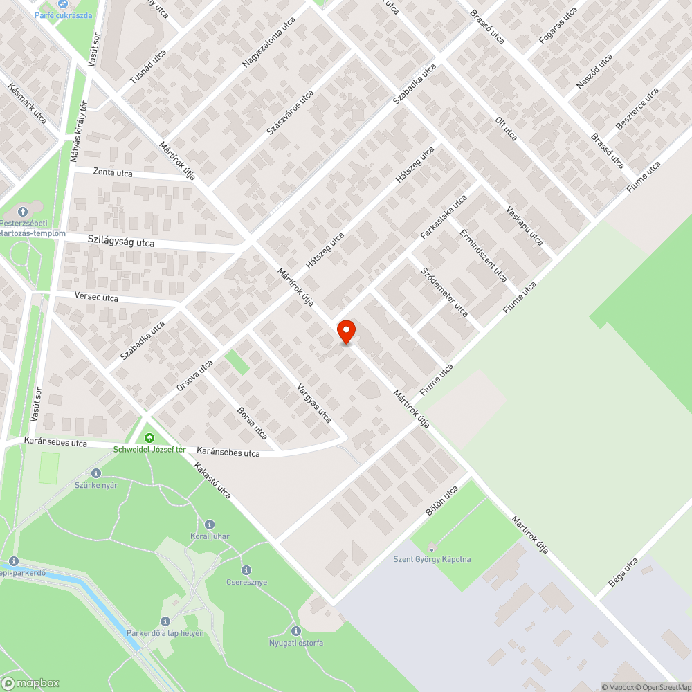 Kiégett lámpa bejelentés helye