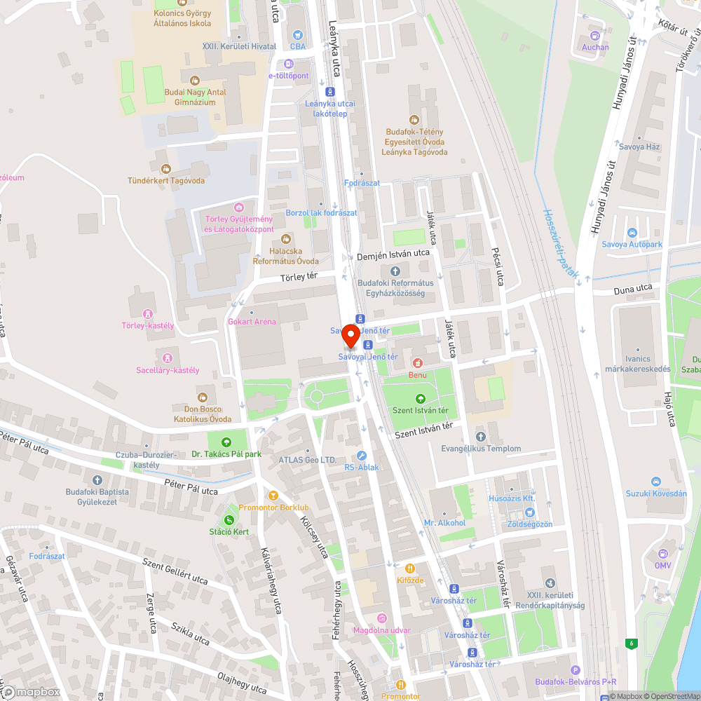 2 kátyú - Leányka u. 1. bejelentés helye