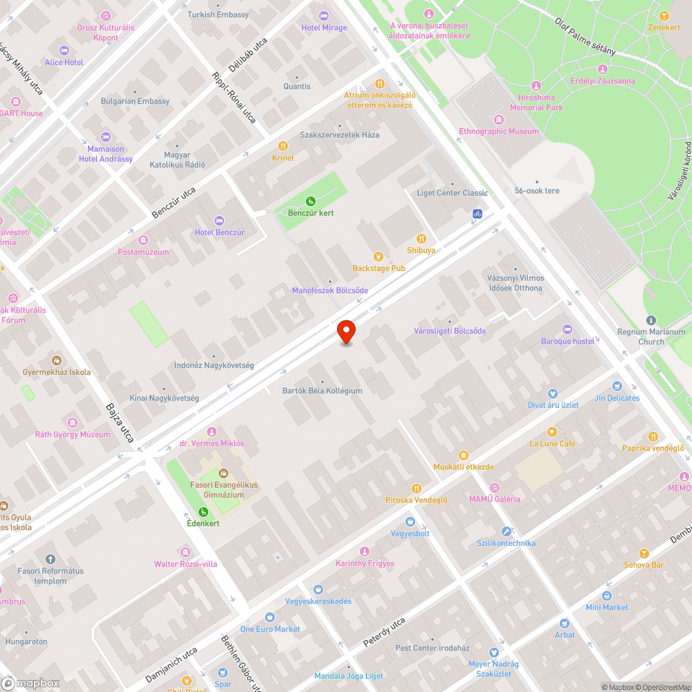 Törött pad bejelentés helye