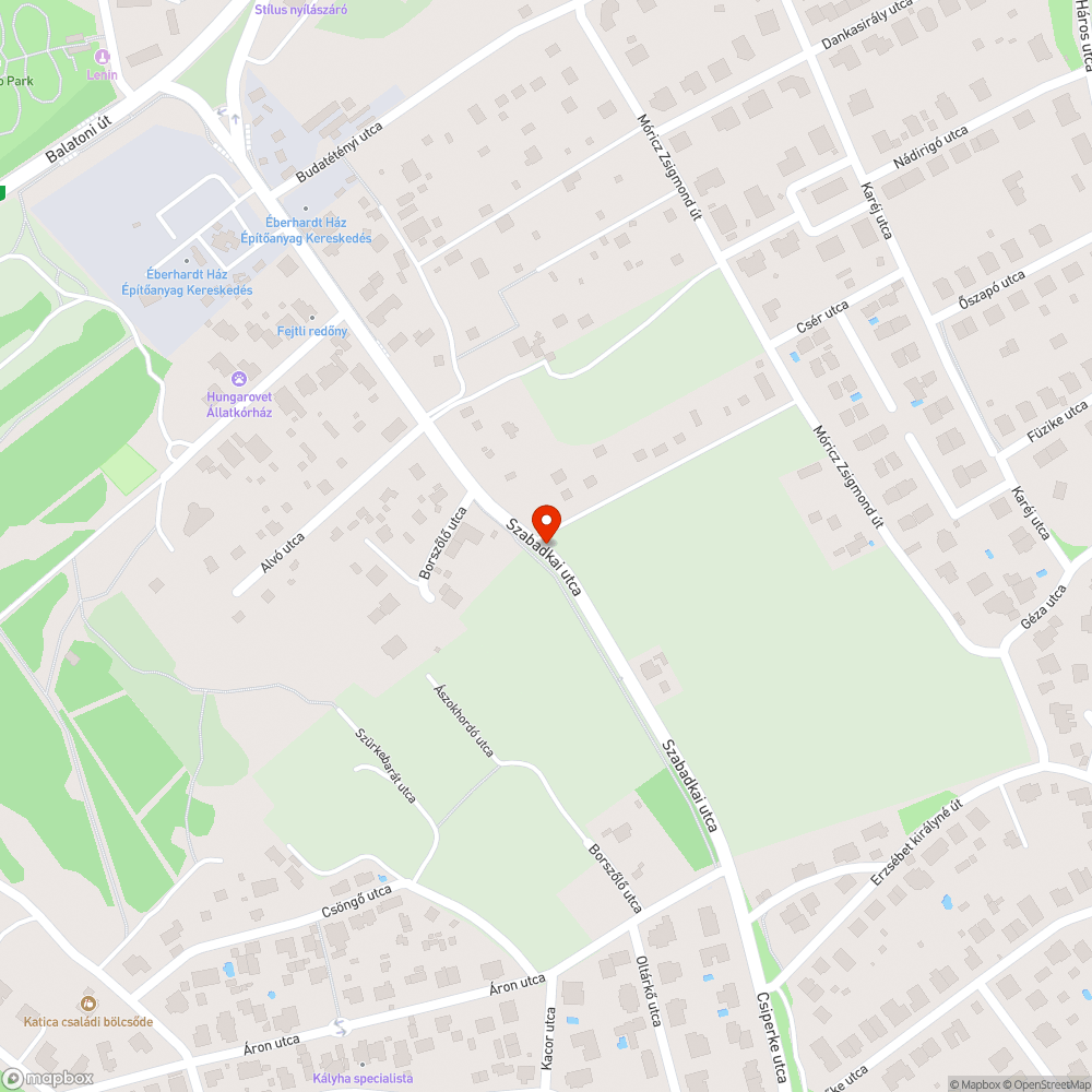 Úthiba bejelentés helye