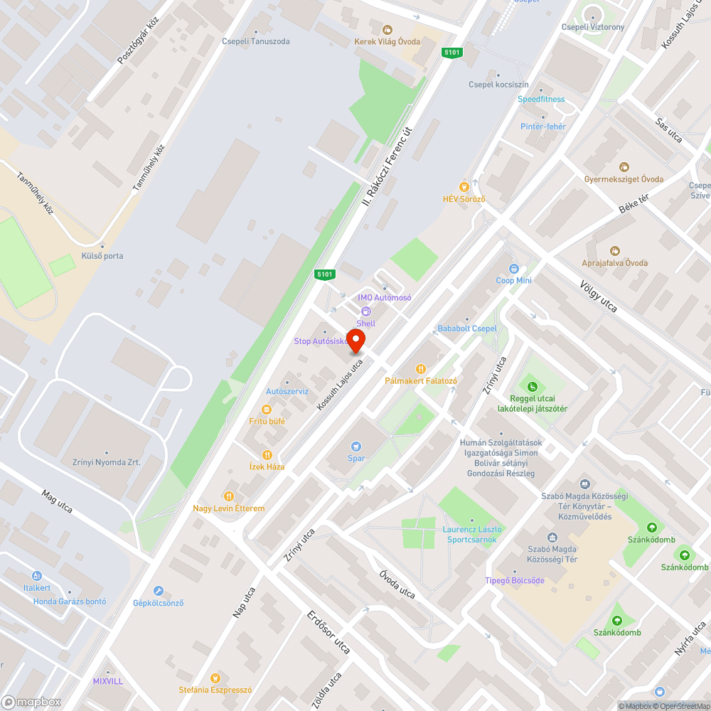 Repedezett úttest bejelentés helye