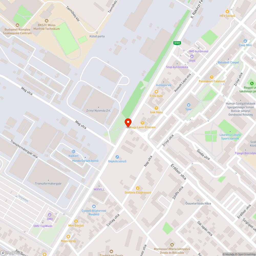 Lekopott zebra és kerékpárút felfestés, mély kátyú bejelentés helye