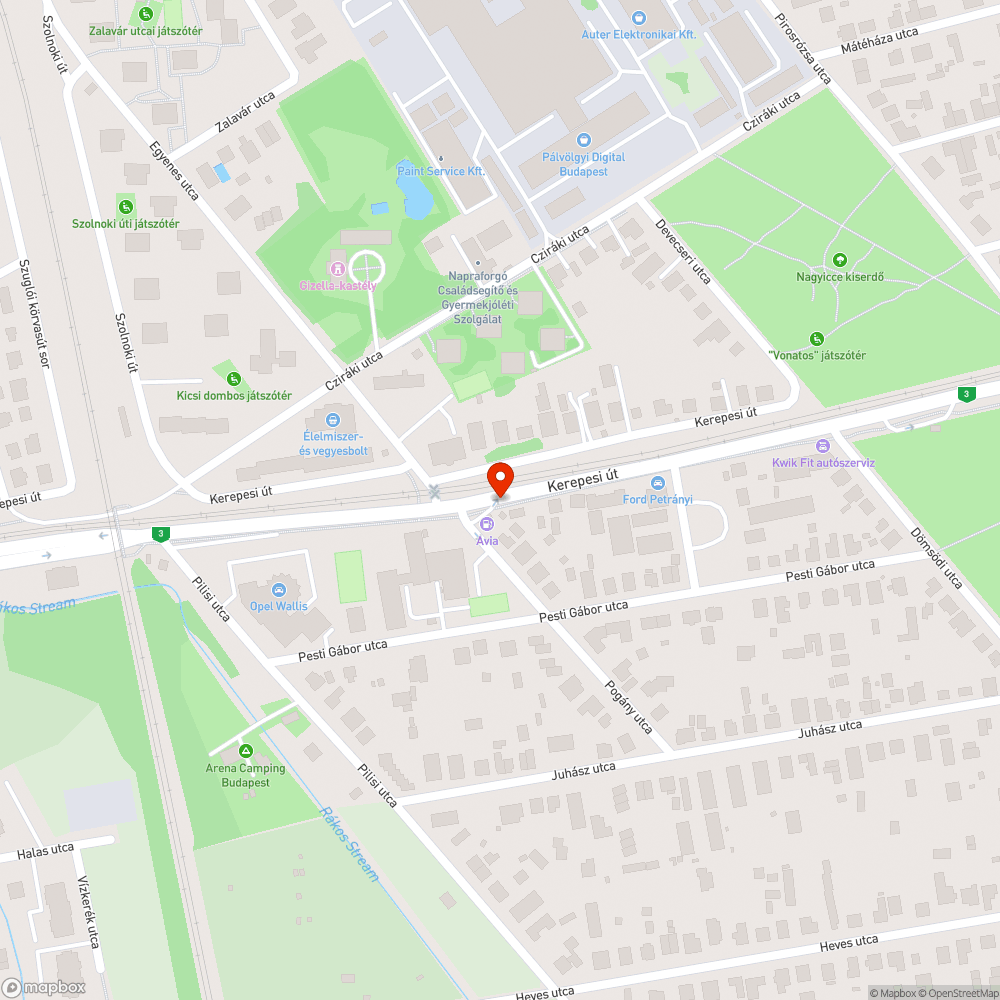 Túl közel lévő oszlop bejelentés helye