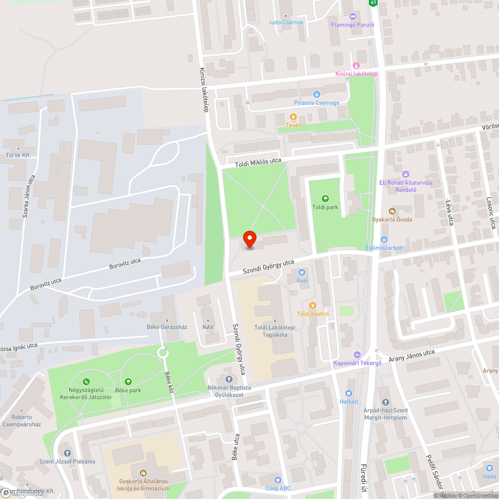 Megrongálódott padok bejelentés helye