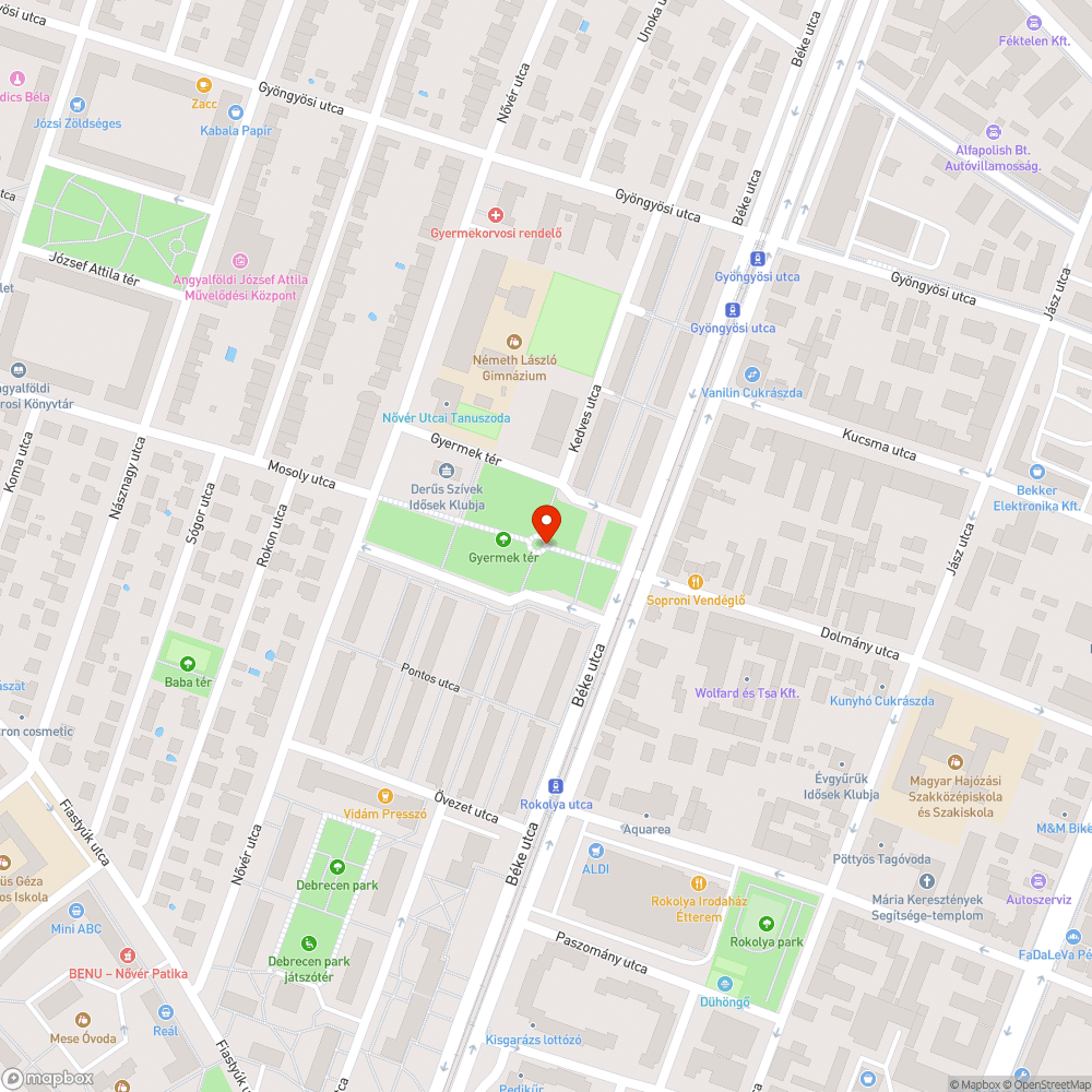 Gyermek tér kerékpárosbaráttá tétele bejelentés helye