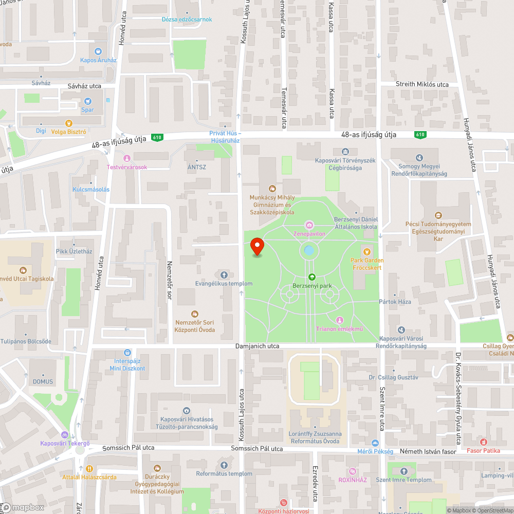 Megrongálódott padok bejelentés helye