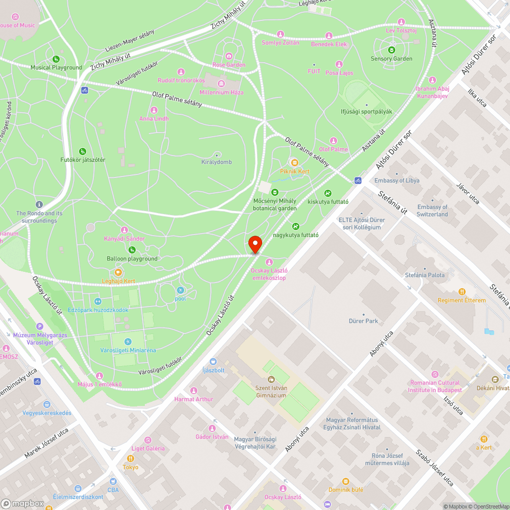 Konfliktus zóna kerékpárosok és gyalogosok között bejelentés helye