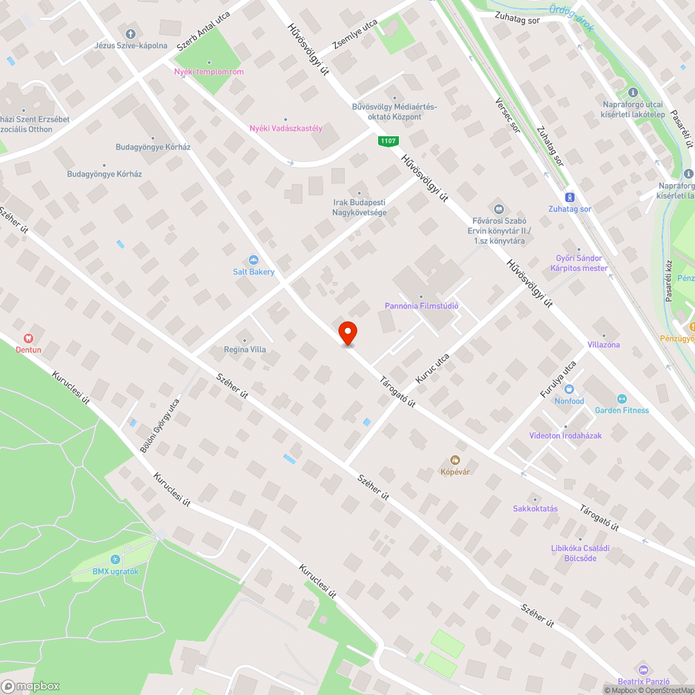 Kátyú a Tárogató úton bejelentés helye