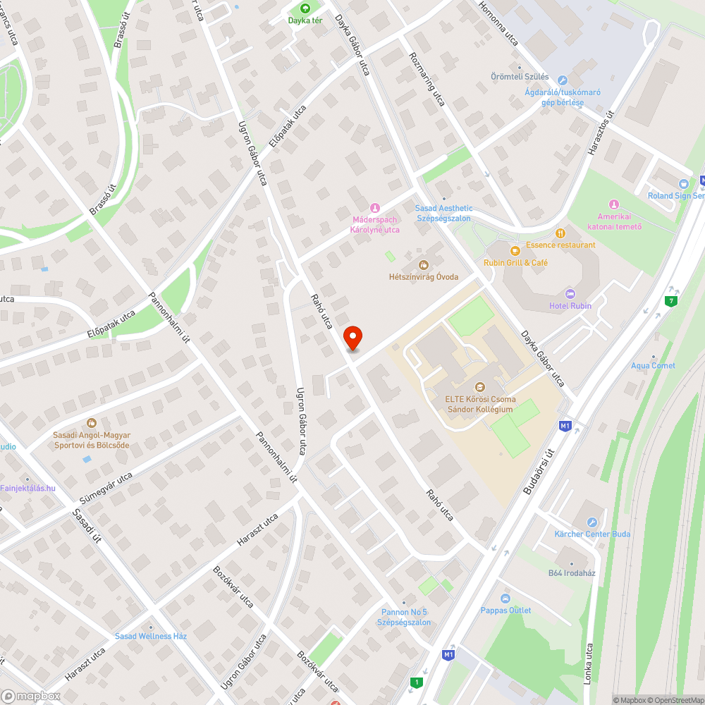 Tele kuka Rahó - Bali Sándor bejelentés helye