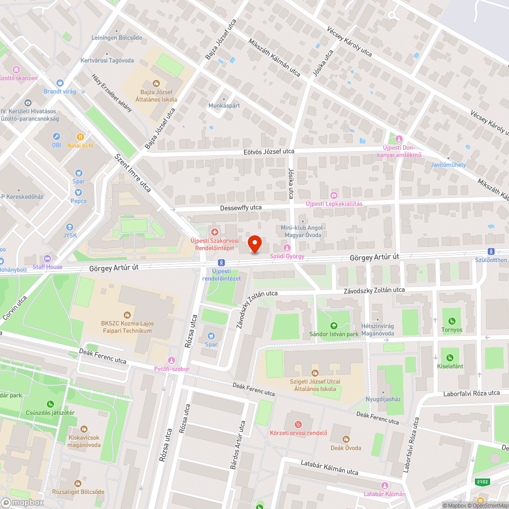 Homok a Görgey Artúr utcában bejelentés helye