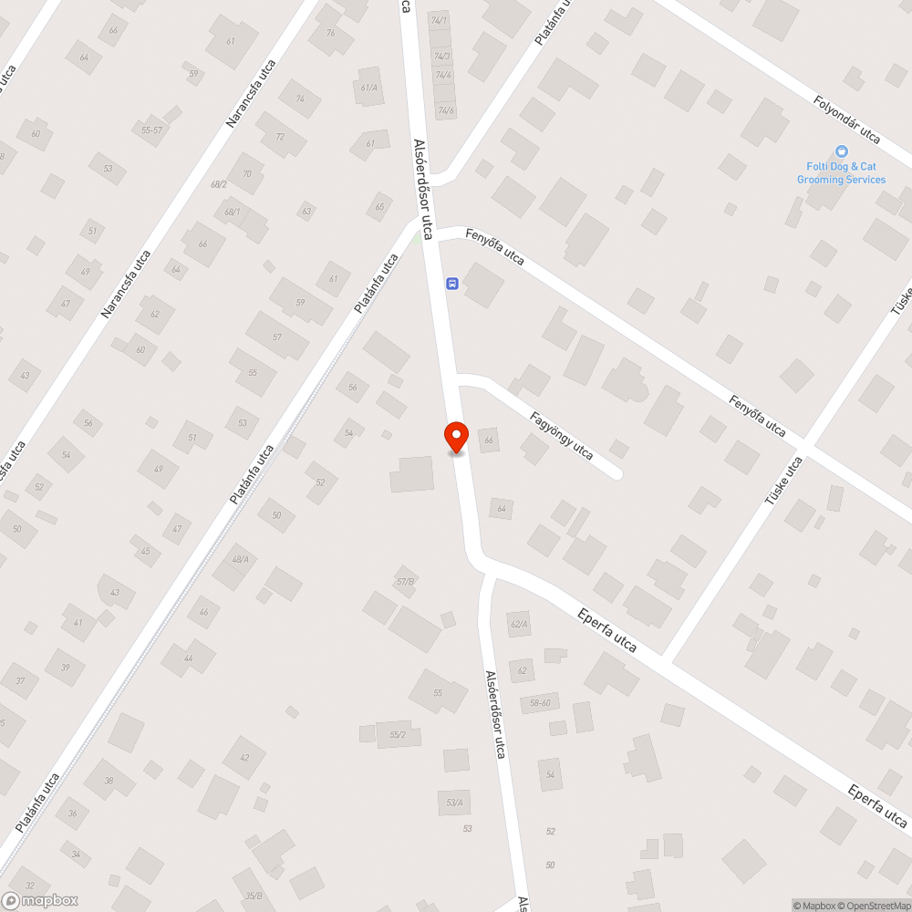 buszmegálló helye / kikerülés bejelentés helye