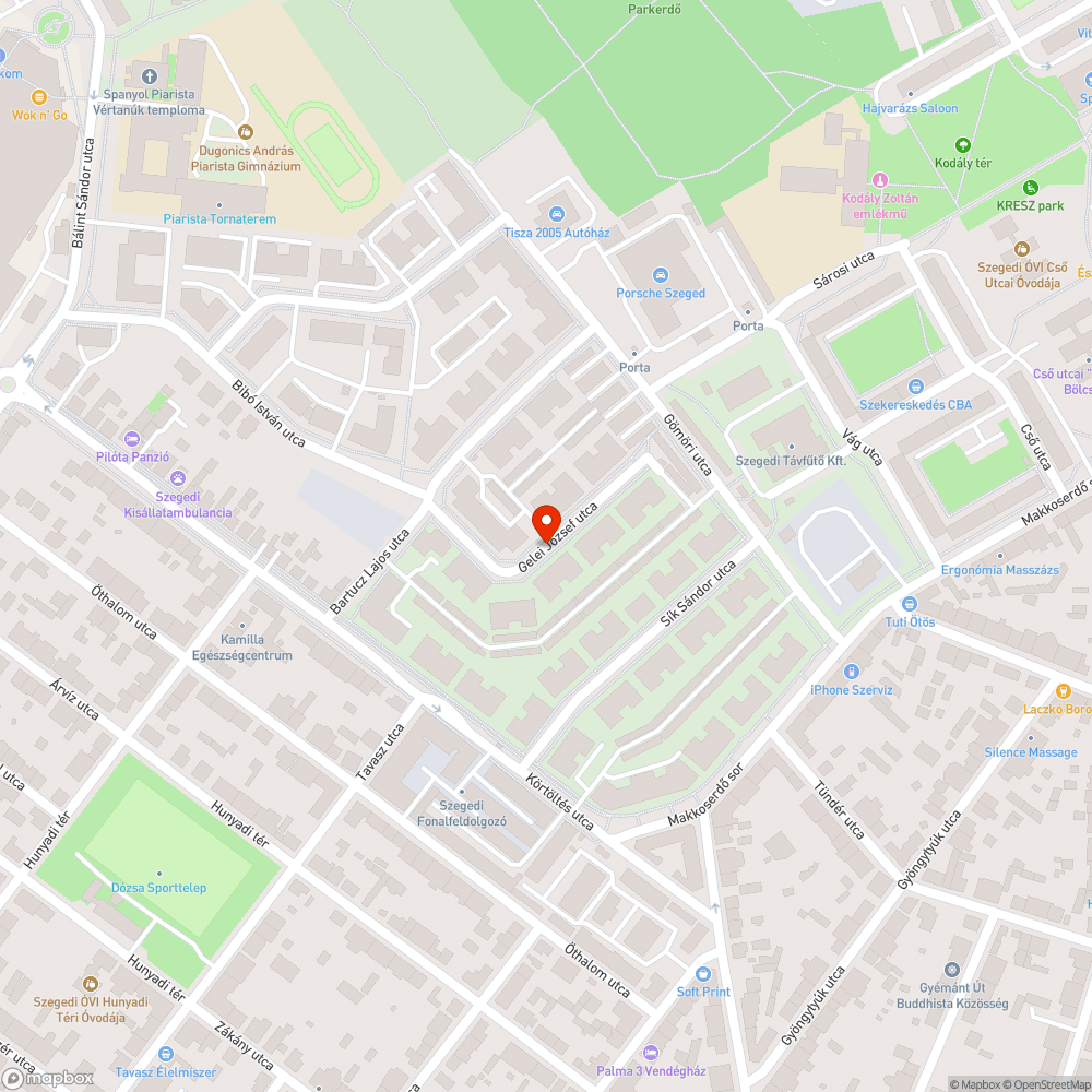 Elhagyott jármű bejelentés helye