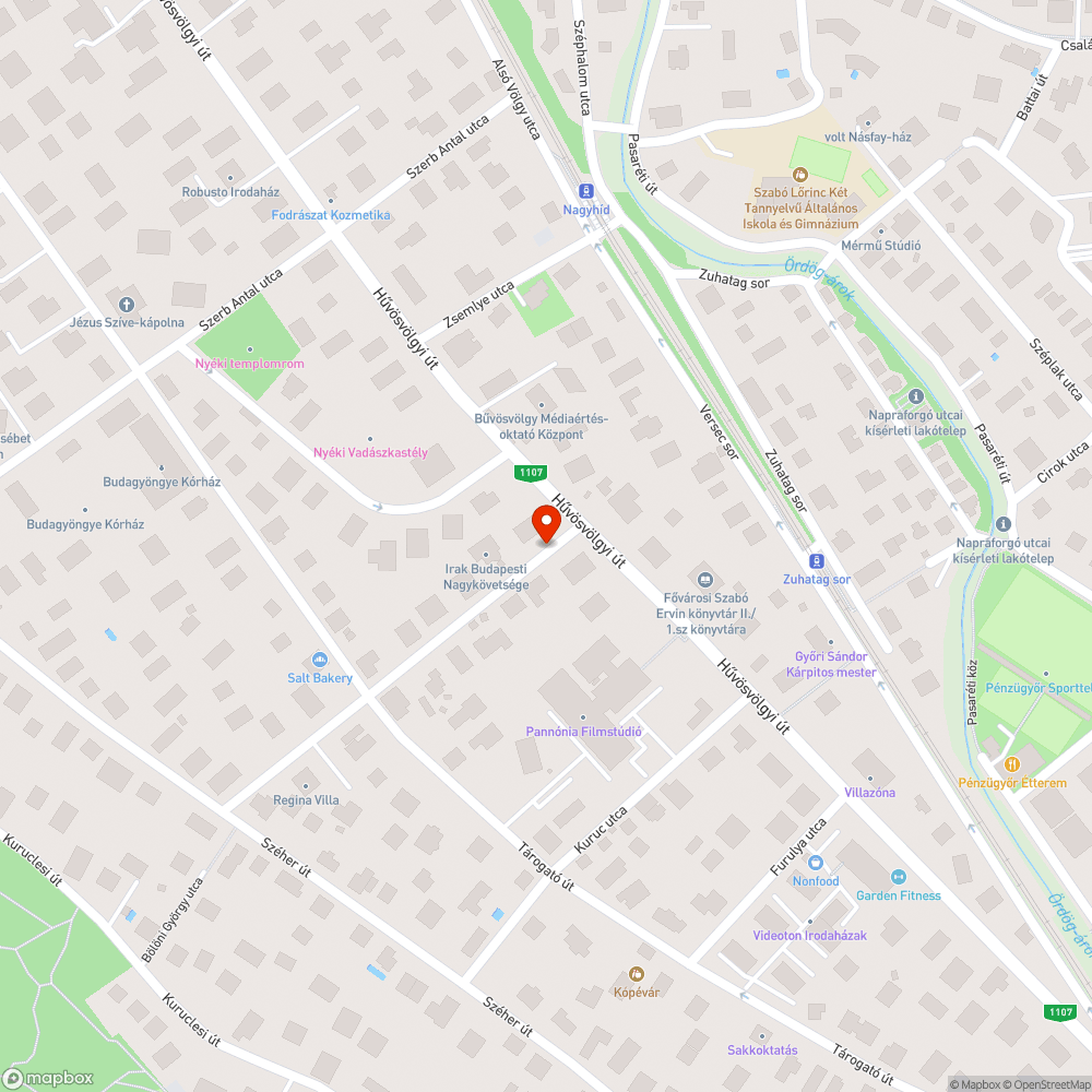 Kátyú a Bölöni György utca elején bejelentés helye