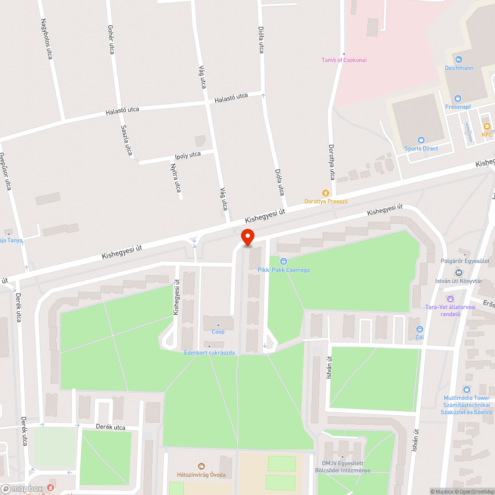 Üritetlen kuka bejelentés helye