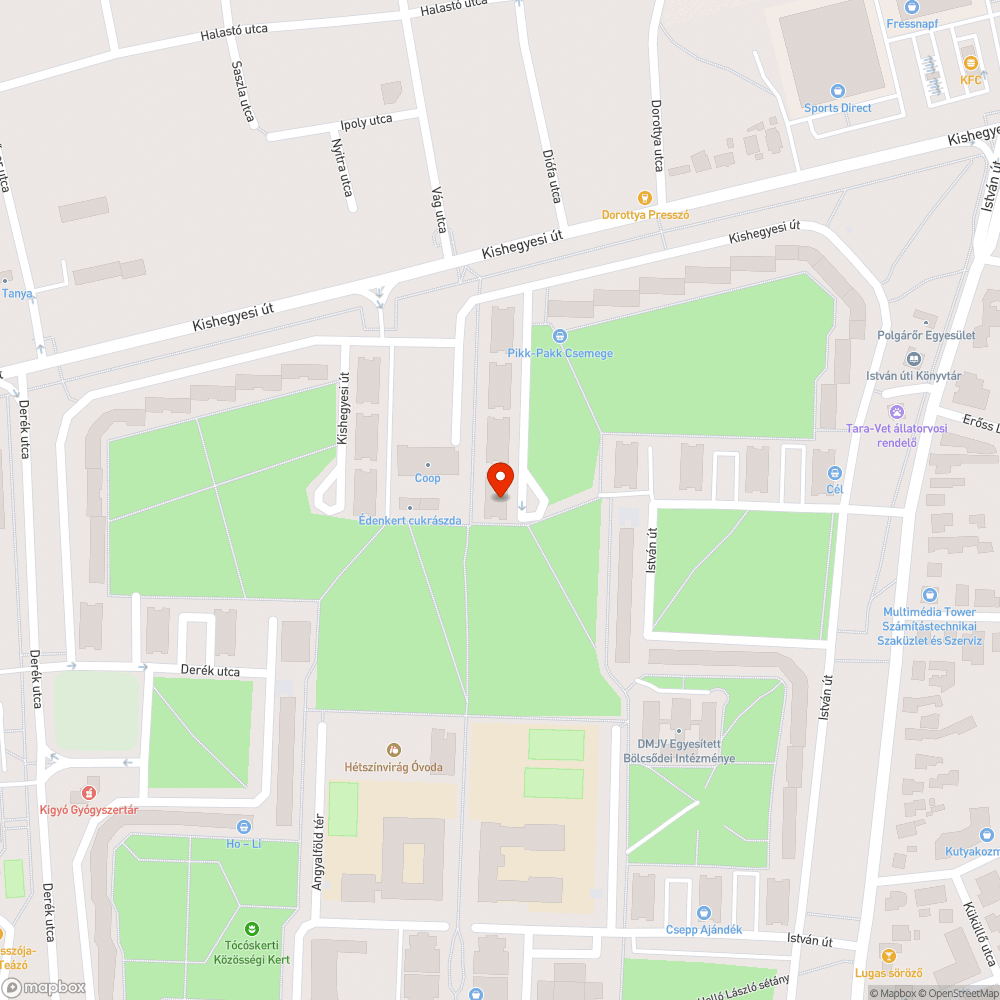 Kiszáradt fa maradványa bejelentés helye