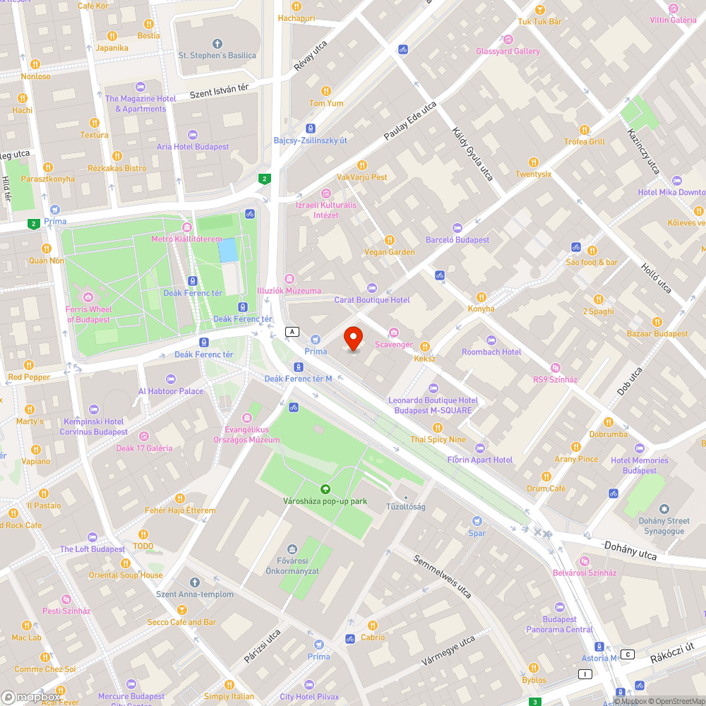 Madách Ház utcafrontján tervezett molinó bejelentés helye