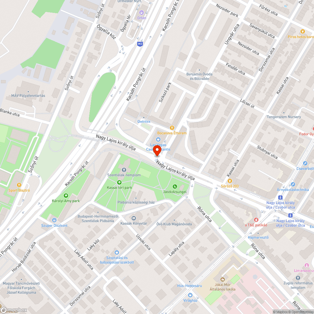 Hiányzó fényterelő bejelentés helye