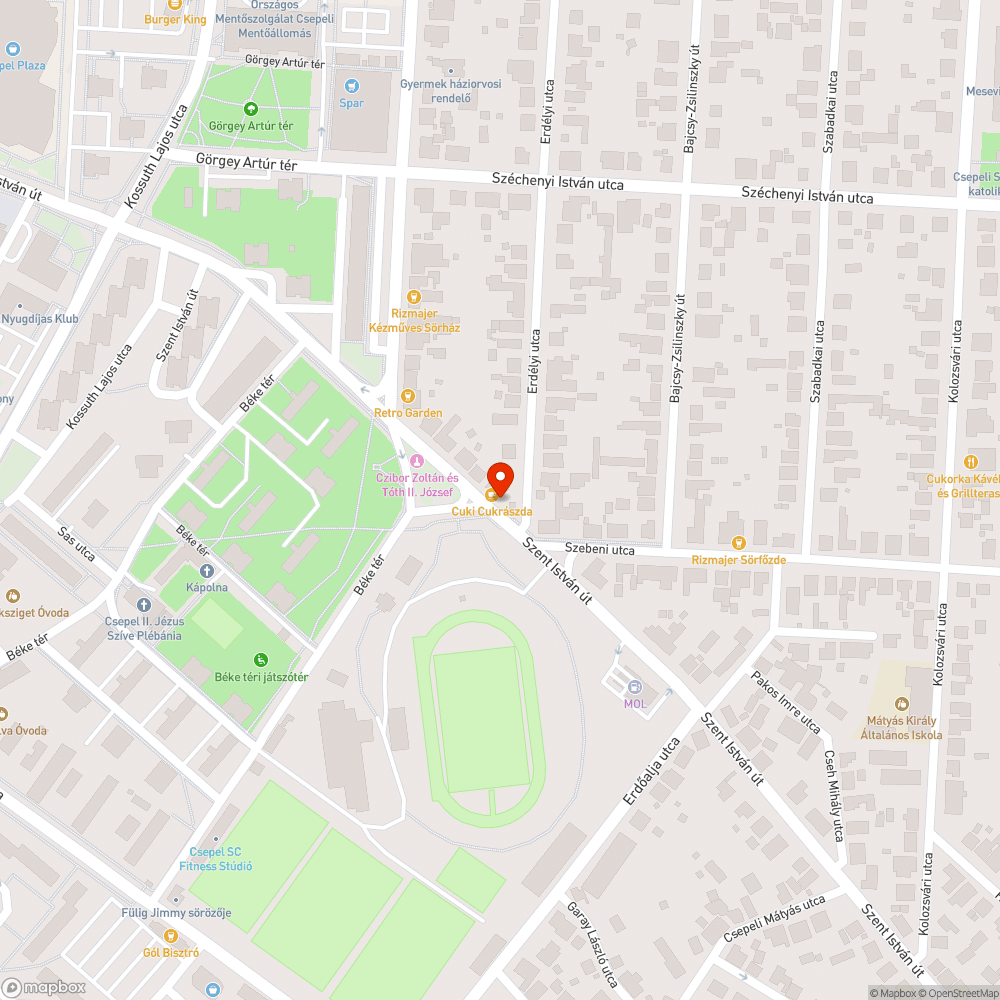 Megrongált köztéri szemetes bejelentés helye