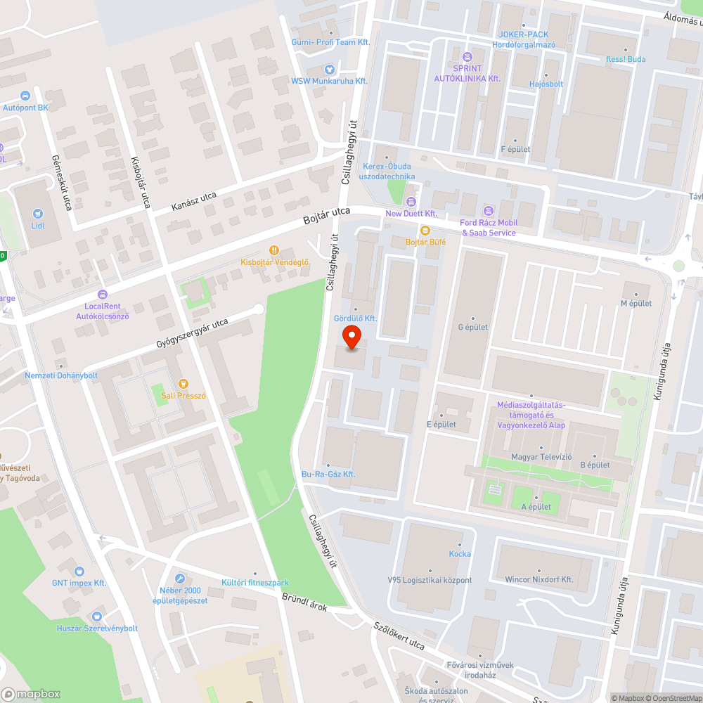 Kátyú az út közepén bejelentés helye