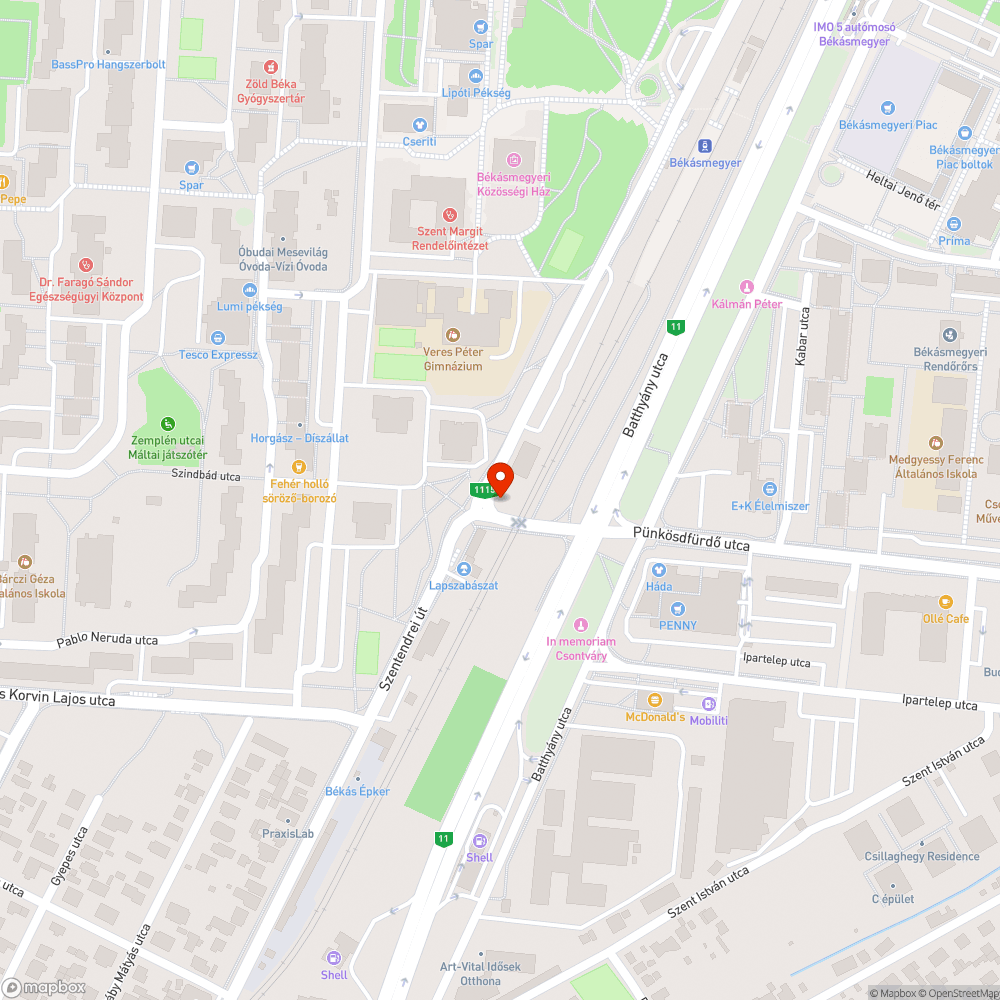 Letört sorompó - Pünkösdfürdő utca bejelentés helye