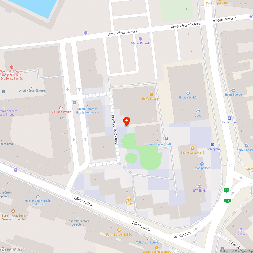 Megdőlt lámpa bejelentés helye