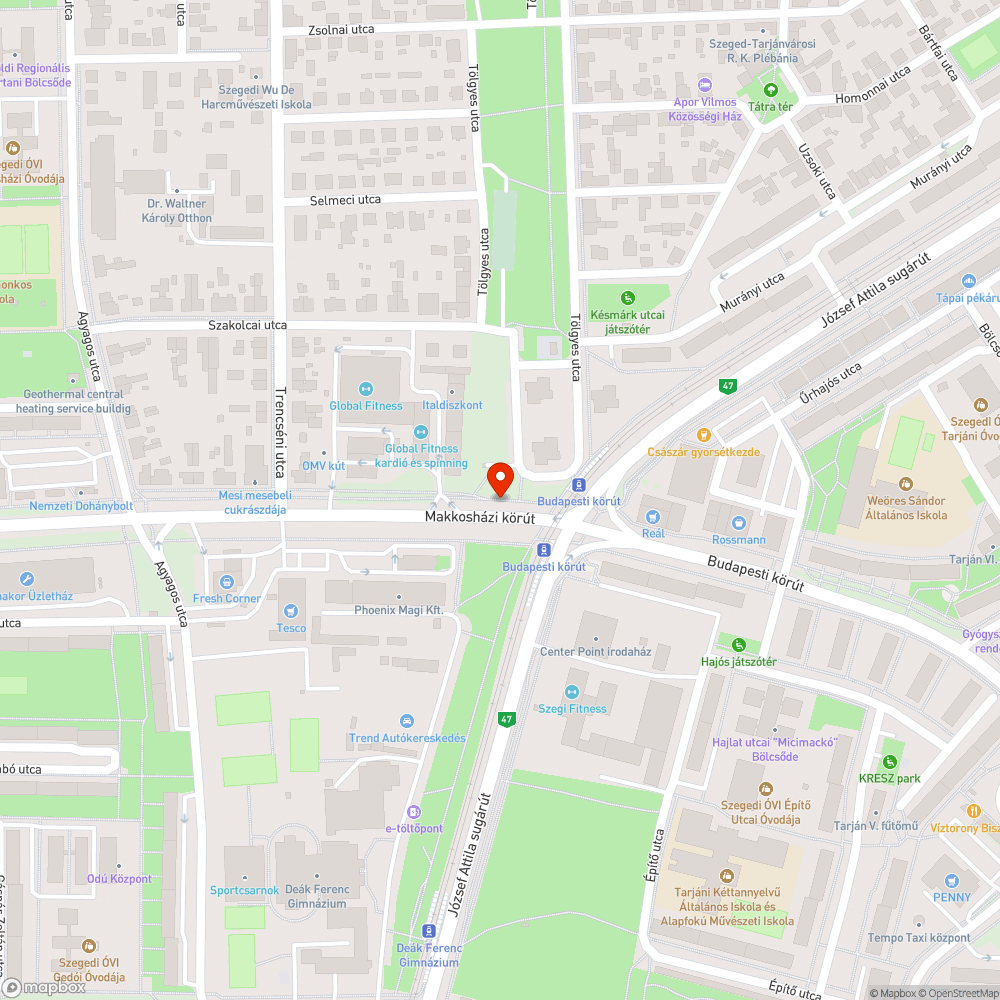 Csapszekrény fedele hiányzik - Makkosházi krt. 1. bejelentés helye