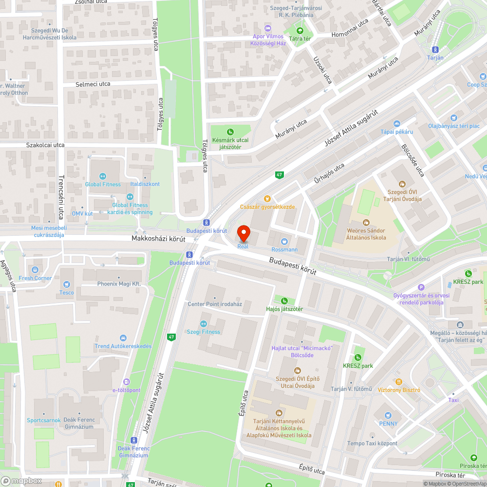 Megsüllyedt csatornarácsok - Budapesti krt. 37. bejelentés helye