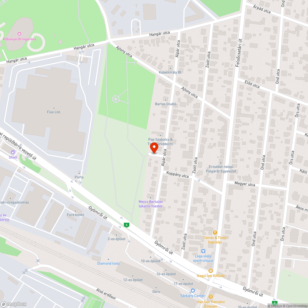 Hosszanti rácsozás bejelentés helye