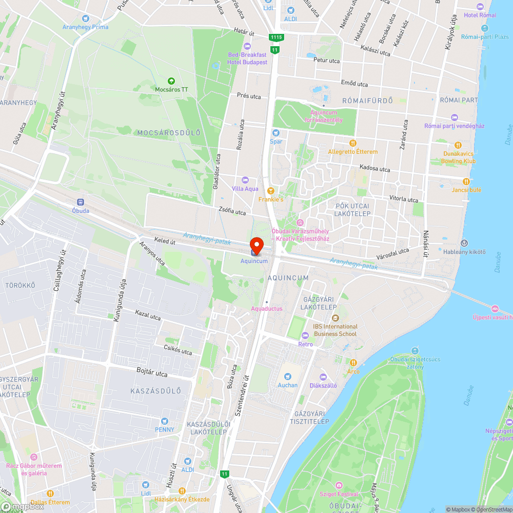 Szemét Aquincum vasútállomásnál bejelentés helye