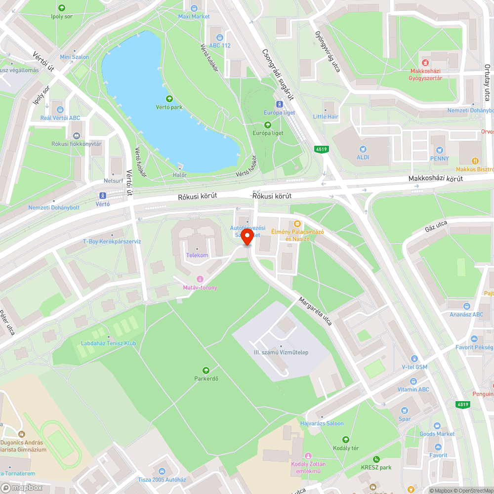 Megdőlt tábla - Margaréta utca 24. bejelentés helye