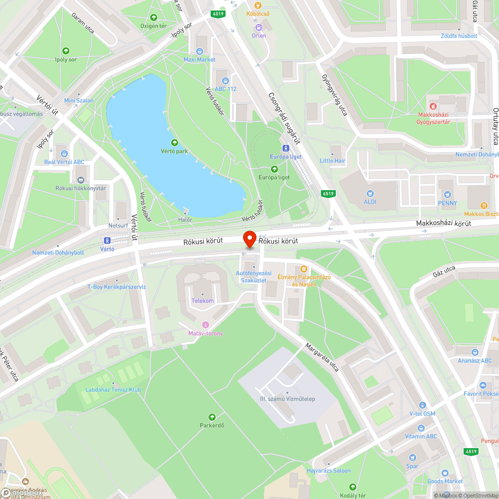 Eldugult víznyelő - Rókusi krt. 2. bejelentés helye