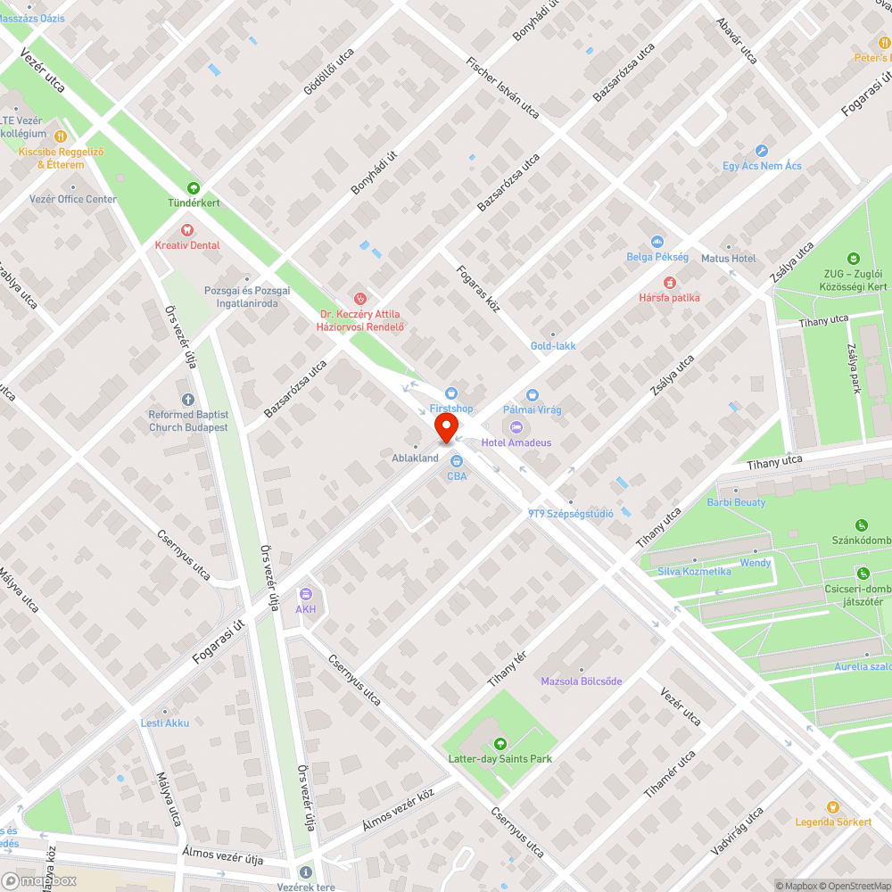 Hiányzó fényterelő bejelentés helye