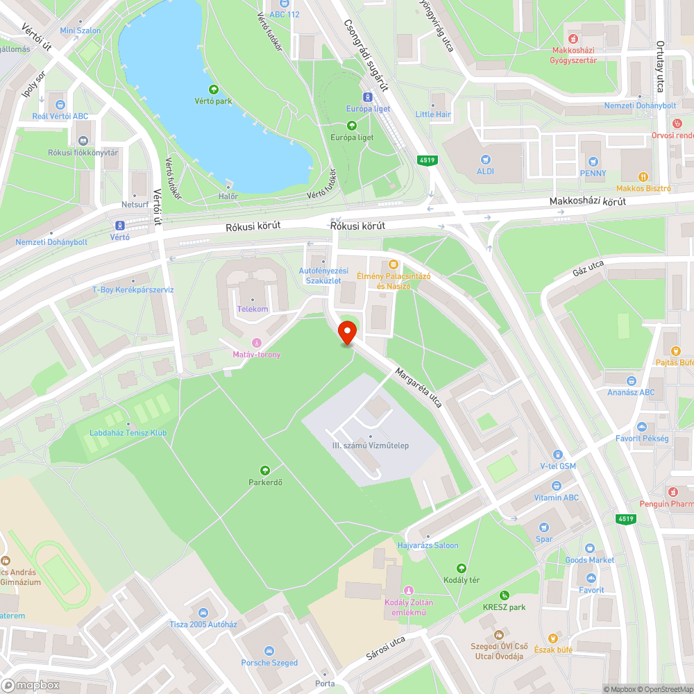 Szemét az erdőben - Margaréta utcai erdő bejelentés helye